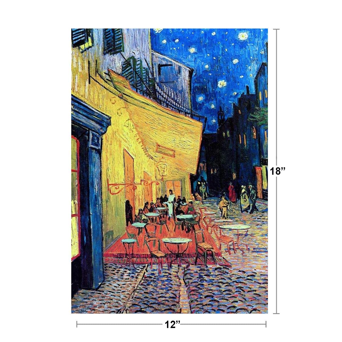 Vincent Van Gogh Cafe Terrace at Night Art Print Poster 12x18 inch